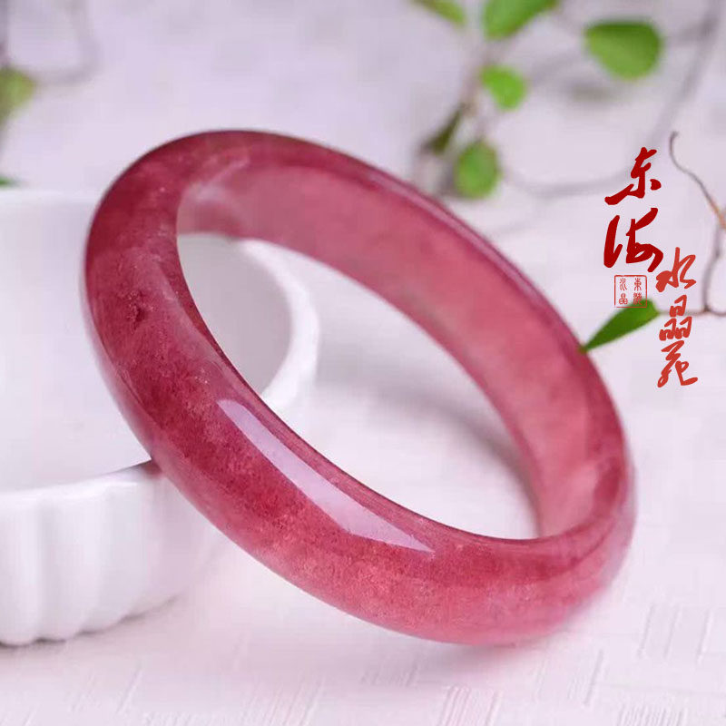 Natural strawberry crystal bracelet for women