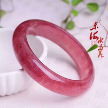 Natural Strawberry Crystal Bracelet Woman with Peach Blossom Wanfu Rosewood Crystal Bracelet Woman Send Girlfriend
