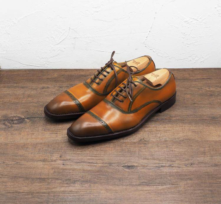 Keeping Root Small Code Large Size Size Pure Cow Leather Solid Specific Stitched Vibram Sole Free Lace Carved stitch hand-made leather