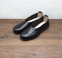 Big Code Small Code Summer Bull Leather Breathable Sleeve Footed Chinese Couple Men And Women Zen Flat-bottomed Wear and casual Casual Leather Shoes