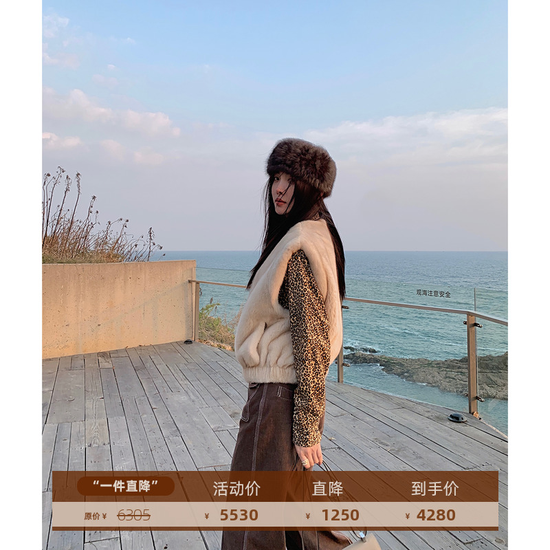 Pai Zhin Paris painter imports mink fur female mink fur ferret ferret ferret goose vessel vessel 2021 new winter