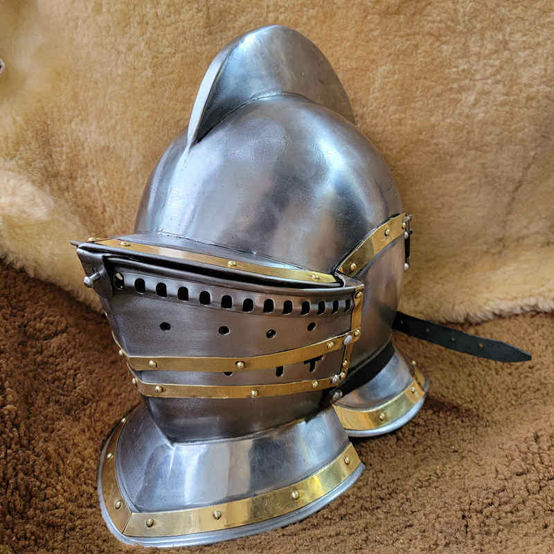 -Order - European armor medieval knight helmet COSPLAY Burgundy military helmet history play
