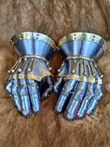 -Order-European medieval knight iron hand armor brass hourglass hand armor gauntlet wearable