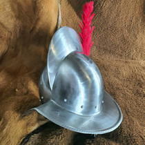 -Order-European medieval armor duck helmet gun soldier helmet Spanish pot helmet real person.