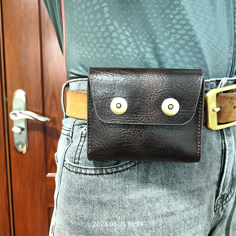 Double-Layer Ultra-Thin Invisible Mini Waist Bag for Men, Genuine Leather Cowhide, Can Be Worn with a Belt, Car Key Holder, Card Holder 3618 Double-Layer Ultra-Thin Invisible Mini Waist Bag for Men, Genuine Leather Cowhide, Can Be Worn with a Belt, Car Key Holder, Card Holder 3618
