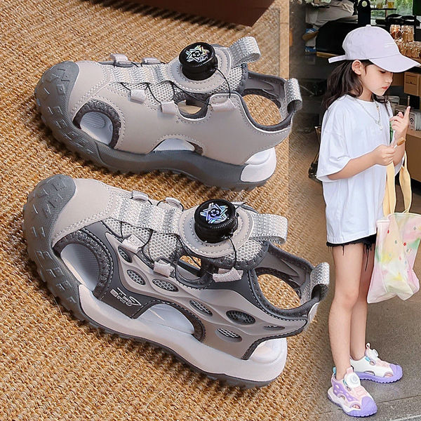 Boys' Closed-Toe Sandals 2026 Summer New Non-Slip Children's Sports Beach Shoes for Older Kids Stylish Boys' Sandals — 3