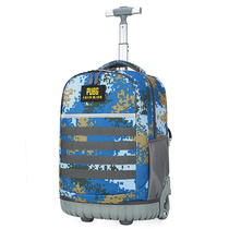 New childrens tie rod schoolbag primary and secondary school students boys and girls tow schoolbag shoulder backpack 3-5 grade