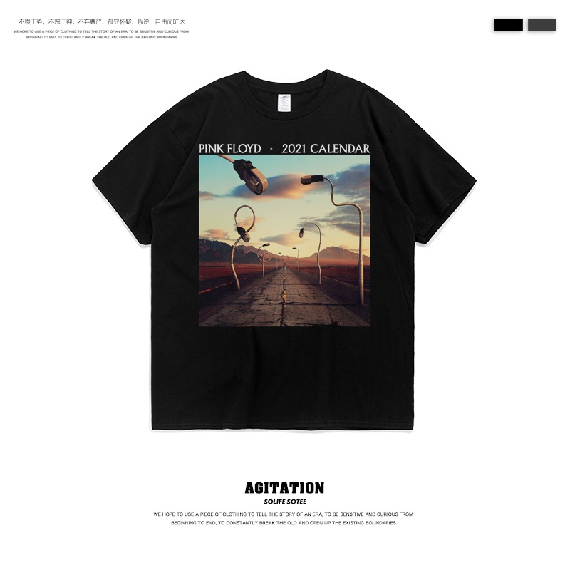 Pink Floyd British Rock Band Team T-Shirt High Street American Style Printed Short-Sleeve Unisex