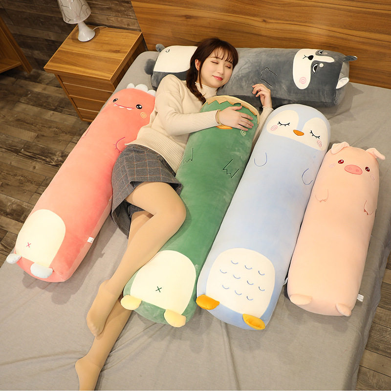 Accompany you to sleep side sleeping clip leg long strip pillow girls cylindrical boys bed seam filling artifact pillow removable and washable
