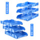 Chuangyi New Fashion Creative Small Fresh Color Three-Layer File Tray Desktop File Holder Office Supplies File Rack Lift Upright Data Rack File Folder Storage Box Frame Stationery Wholesale