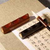 玉水湖 Держатель пера, держатель пера, красное дерево, медь, многофункциональный держатель пера, держатель студентов, линейка, насущная медь, креативная твердая древесина, исследование Pen Mountain, четыре сокровища каллиграфии, твердое дерево, простой пресс-блюд, нажатая бумага