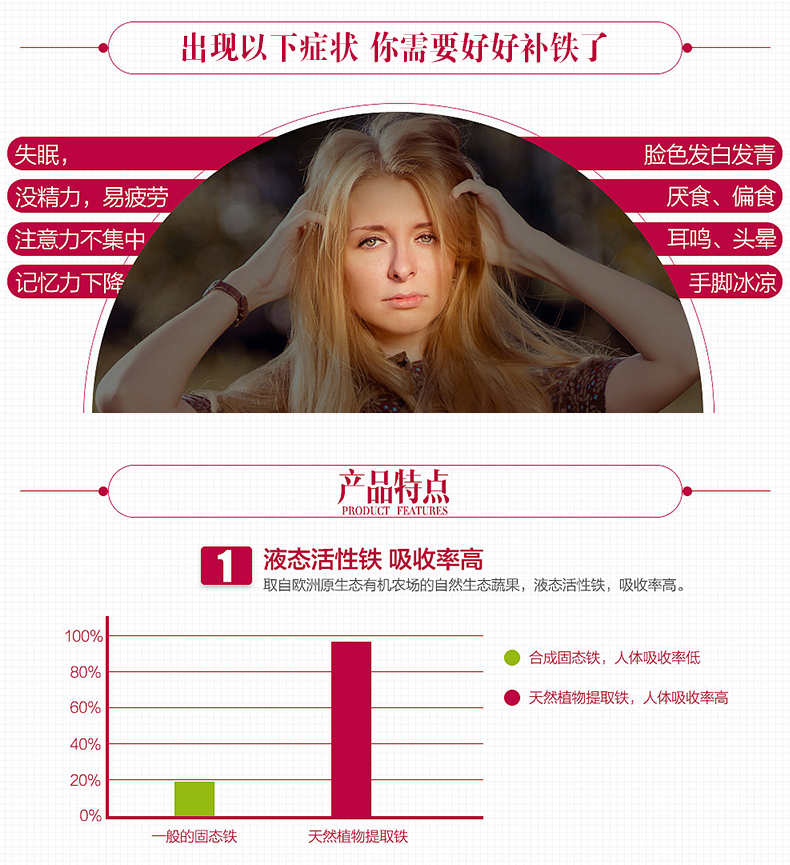 德国原装 莎露斯 Salus floradix红铁元 500ml 儿童孕妇女补铁补气血 图8