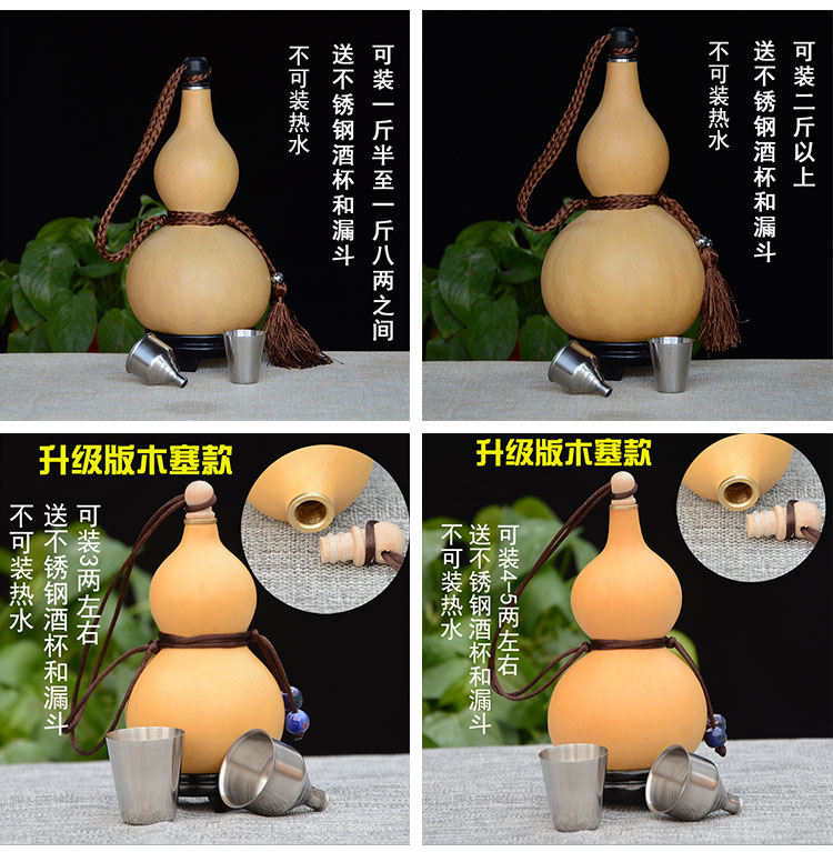 Mở tự nhiên chống thấm rượu vang bầu bầu bình đựng đầy nước với sáp ong trang trí lớn đồ thủ công mặt dây chuyền - Trang trí nội thất trang trí phòng khách đơn giản