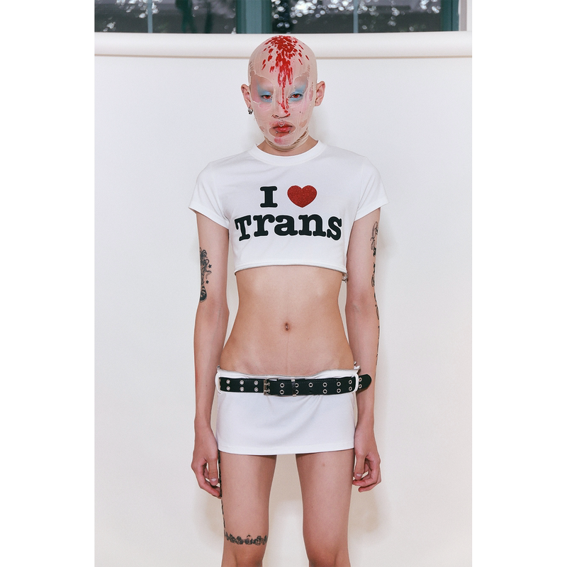 Fruitanari2024Mycultfamily Genderless, Multiple Ways to Wear, Ilovetrans Pride Print T-Shirt