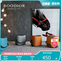 Confucianism Down-to-earth Nordic Sofa Bench Sitting pier Living room stool Fashion round stool Small Short Bench Cloth Art Changing stool