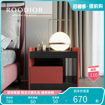Confucianism Bed Head Cabinet Modern Minimalist Style minimalist minimalist with drawer Creative Bedroom Bedside Cabinet Ins Nets Red