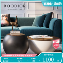 Confucii Dei Light Lavish Tea Table Nordic Small Family Round Resin Tea Table Combined Modern Brief web Red Winds