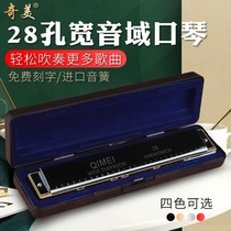 Chimei 28 holes wide range polyphonic heavy professional performance c tune harmonica advanced adult children student beginner musical instruments