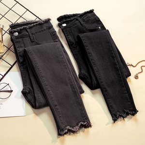 2019春季弹力铅笔裤小脚裤九分牛仔裤