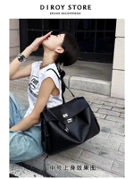 Серебряная пряжка-средний черный 35см [гладкая] натуральная кожа