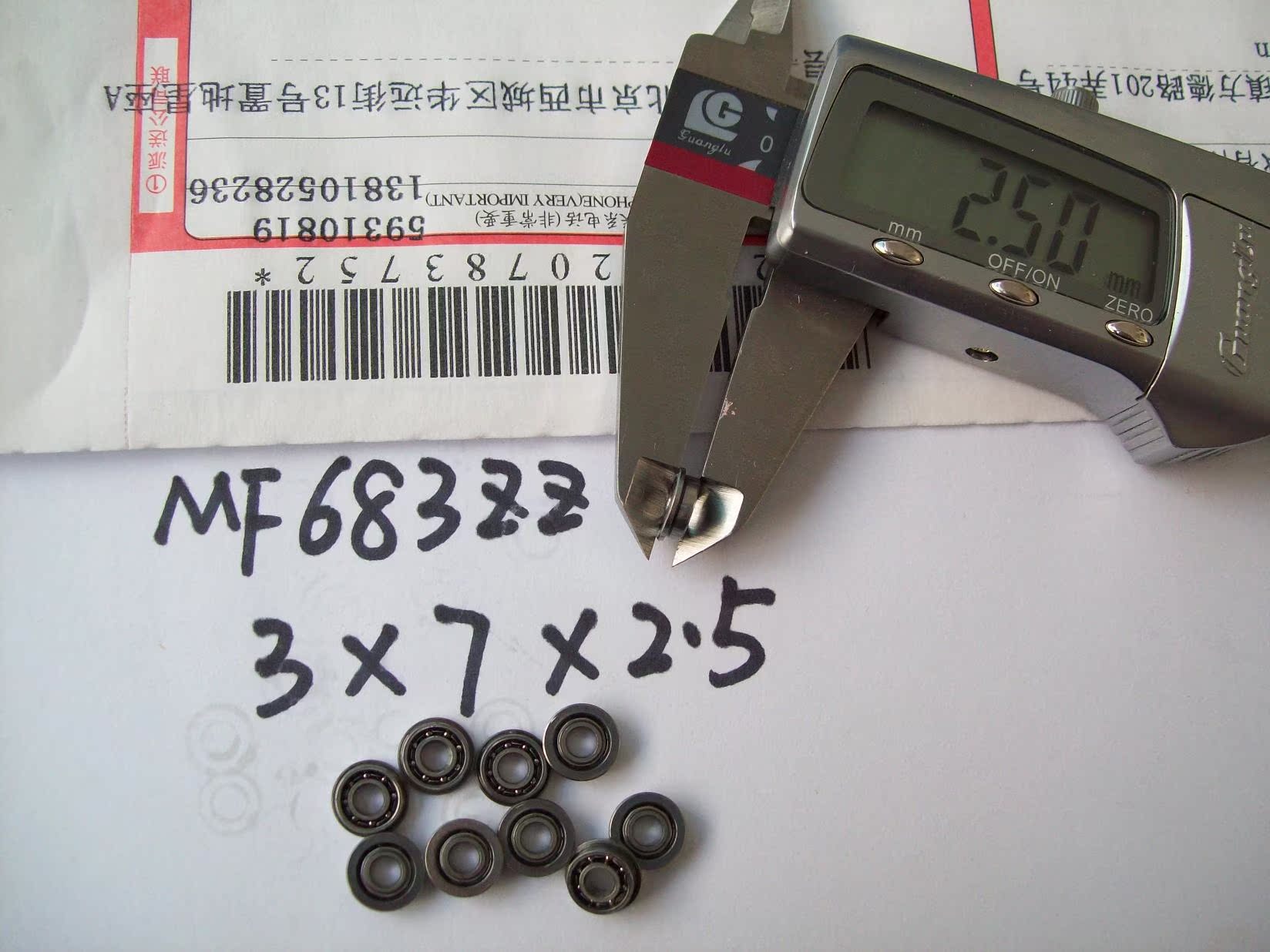 F683 open flange bearing dimensions 3 * 7 * 2 5mm on good quality