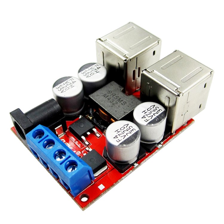 8V-35V turn 5V 8A power step-down module 4-mouth USB mobile phone on-board charger support Fast-charging-Taobao