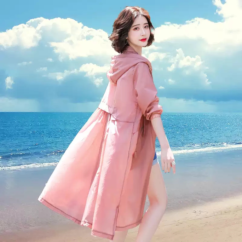 Sun Protection Clothing for Women, Anti-Uv, Breathable, 2026 New Summer Mid-Length Cardigan, Spring & Fall Windbreaker Jacket, Thin Sun Protection Clothing for Women, Anti-Uv, Breathable, 2026 New Summer Mid-Length Cardigan, Spring & Fall Windbreaker Jacket, Thin