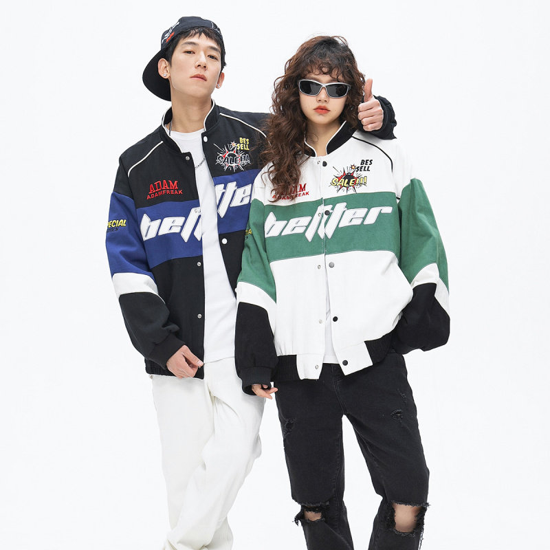 Soul Collision American Retro Racing Costume Men and Women Locomotive Jacket Baseball Clothes