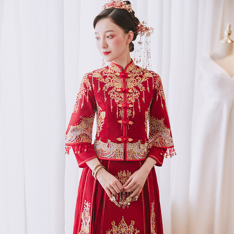 Summer Show and Bride 2022 New Chinese Wedding Gown Slim show and 2021 pregnant women and summer clothes in summer