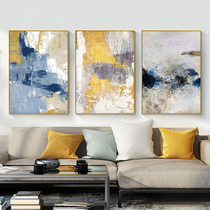 Modern simple living room decoration painting sofa background wall abstract triple hanging painting home decoration painting porch oil painting art painting