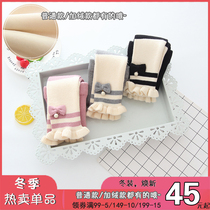 Baby girl velvet leggings autumn and winter 0 Baby girl wool pants thickened warm female treasure pants 1-3 years old winter clothing