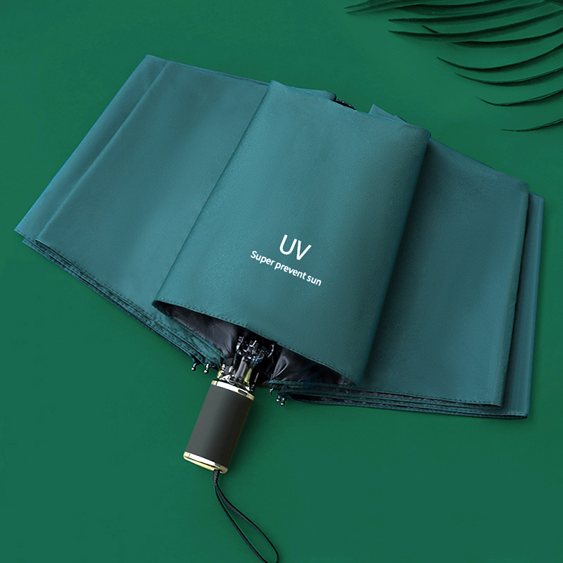 Fully automatic umbrella female clear and rain dual-use boys brief folding sunscreen umbrellas sunscreen anti-UV thickened sunshade