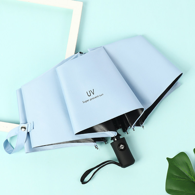 Automatic umbrella men and women folding sun umbrellas Large reinforcement thickened clear and rain dual-use sunscreen Anti-UV sunshade