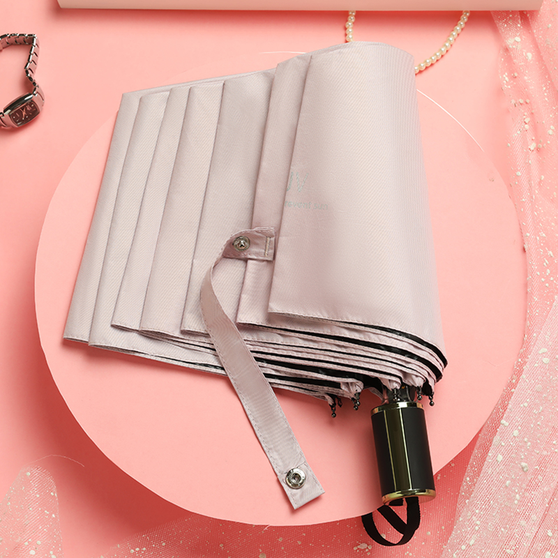 Sun Sun Clear Umbrella Male and female Xia fully automatic dual use Ins wind folding large black rubber sunscreen anti-UV