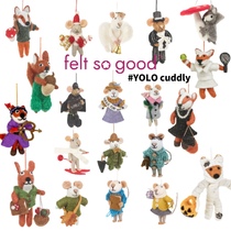 British felt so good fox squirrel mouse Nepalese handmade wool felt pendant niche brand