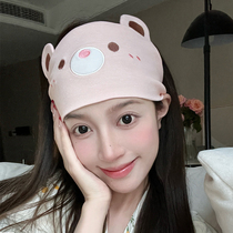 Confinement hat summer thin confinement hat scarf headband pure cotton pregnant women spring and autumn postpartum big head circumference July 8