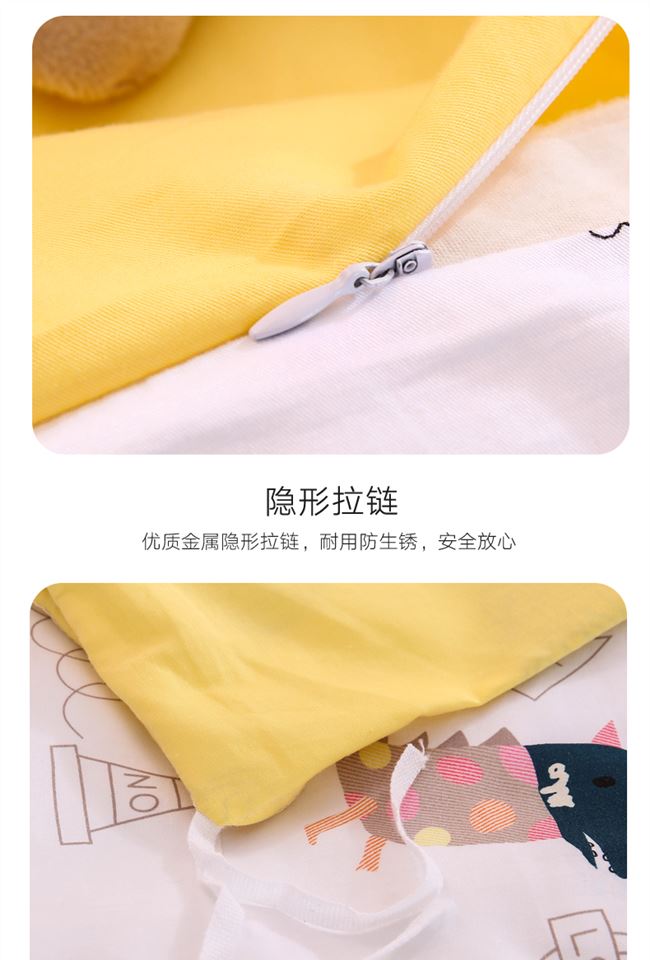 Mẫu giáo chăn ba mảnh chăn bông cho trẻ em sáu mảnh ngủ trưa bé vào giường chăn lõi - Bộ đồ giường trẻ em 	chăn ga gối cho bé gái	