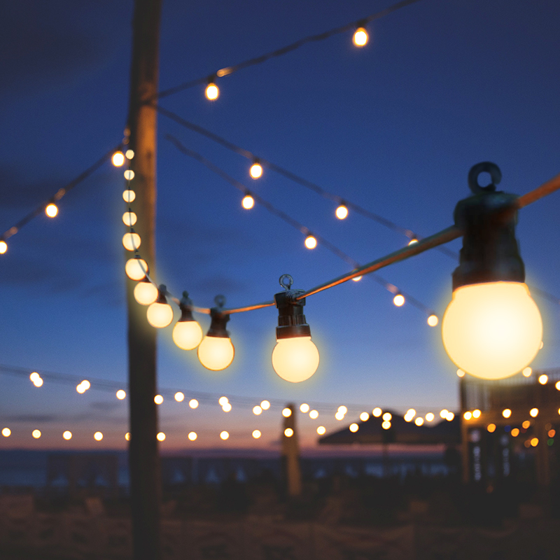 LED outdoor lights courtyard garden decoration color lights balcony string lights waterproof hanging lights yard layout home small bulbs