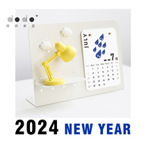 dodo Dongdong Home 2024 Taiwan Calendar Dongdong Board Creative Calendar Storage Rack Customized Engraving Perpetual Calendar
