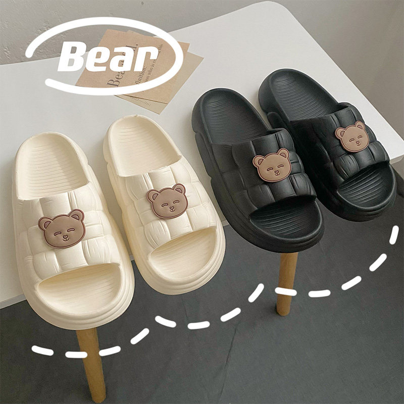 Slippers female summer outside wearing 2022 new ins tide high-end explosive cartoon cute eva non-slip thick bottom beach sandals