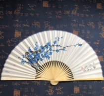 Fang Ji hand-painted professional performance fan Yue opera Kunqu opera Peking opera niche 9 inch 10 inch plum blossom