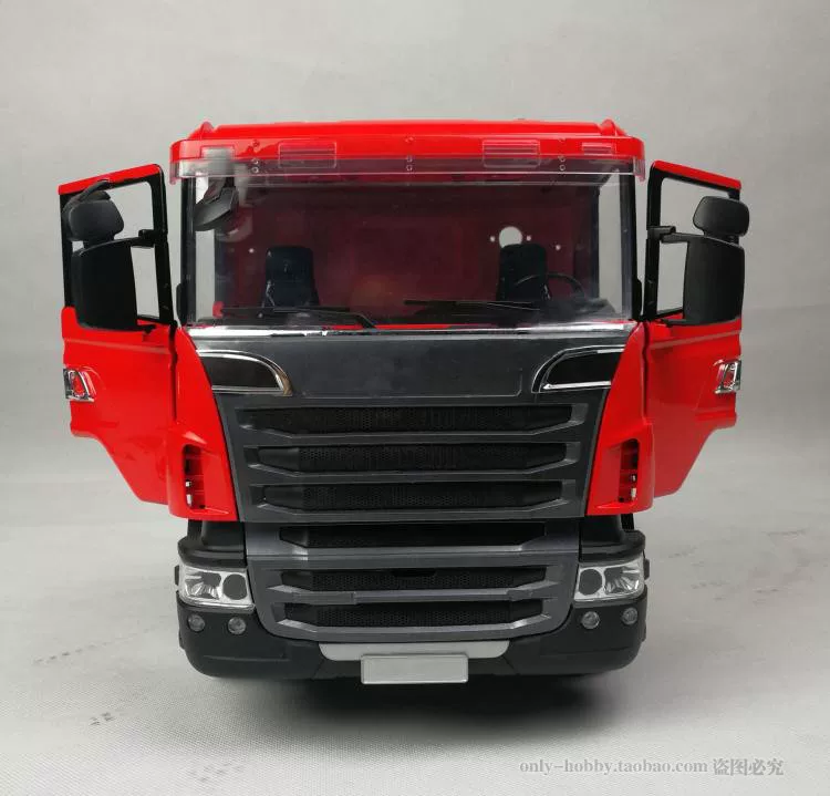 Новый продукт 1/14 модели дистанционного управления, головка швабры, Scania R620, средней высоты, двухосевая головка швабры, дверь грузовика открывается