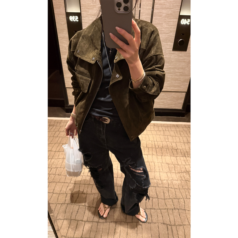 Reliable Keepkapu【Black Wood Denim】Japanese Imported Luxury Fabric Classic Style Three-Dimensional Ripped Jeans