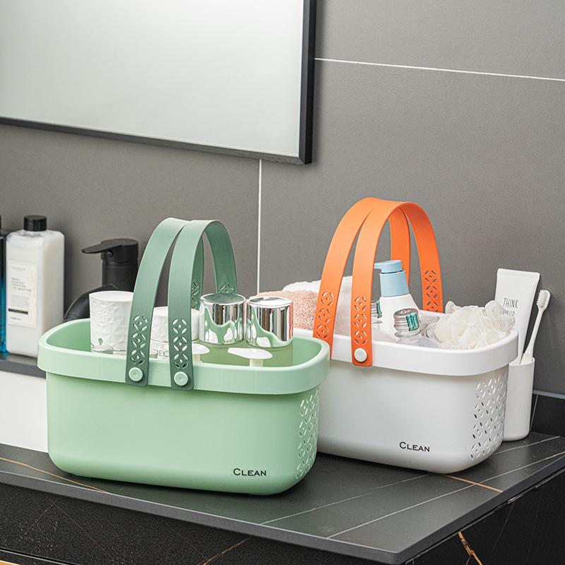 Bath Basket Portable Bathroom Powder Room Premium Large Bath Basket Bath Basket Storage Basket Plastic Wash Basket Bath Basket