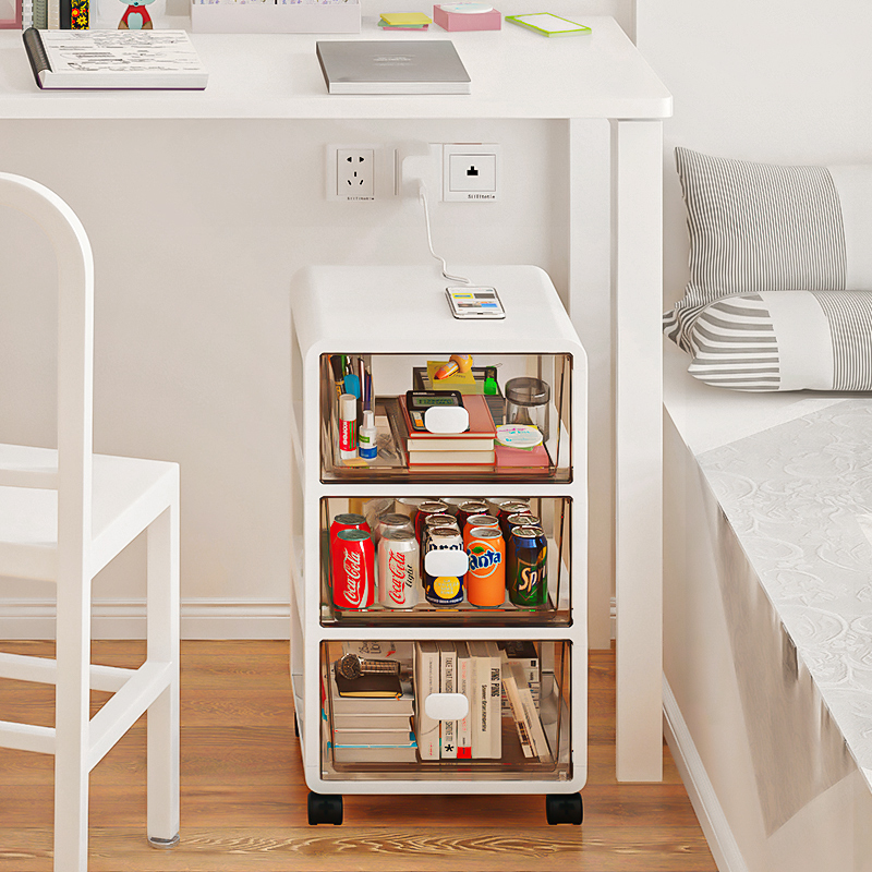 Office desktop shelf under the table storage cabinet mobile trolley bookshelf bedside station bag artifact
