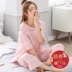 Bộ đồ ngủ womens mùa hè bông mỏng ngắn tay quần chín điểm thiết lập có thể đi ra ngoài lỏng giản dị dễ thương giữa tay nhà quần áo. 