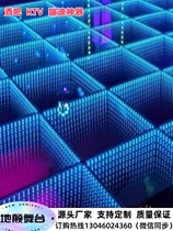 Ground shaking luminous Internet celebrity discotheque stage lifting stage bar trampoline professional customized abyss mirror KTV disco platform