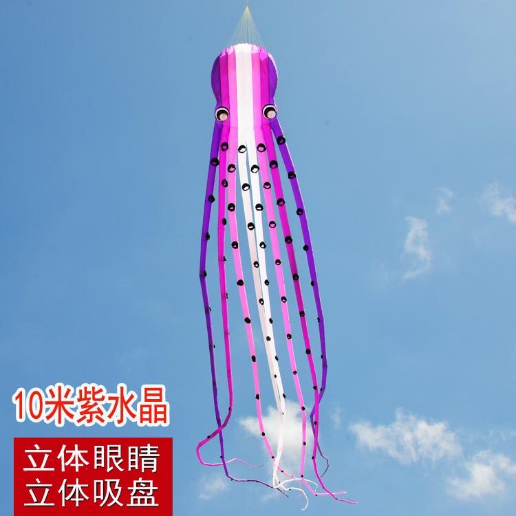高档大型成人软体风筝八爪鱼无骨架筒章鱼8米10米15米