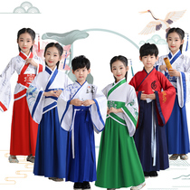 Childrens ancient clothes Hanfu boys Spring ultra-fairy-style Chinese Wind Primary school Childrens Three Words for Girls to Act Out Clothes
