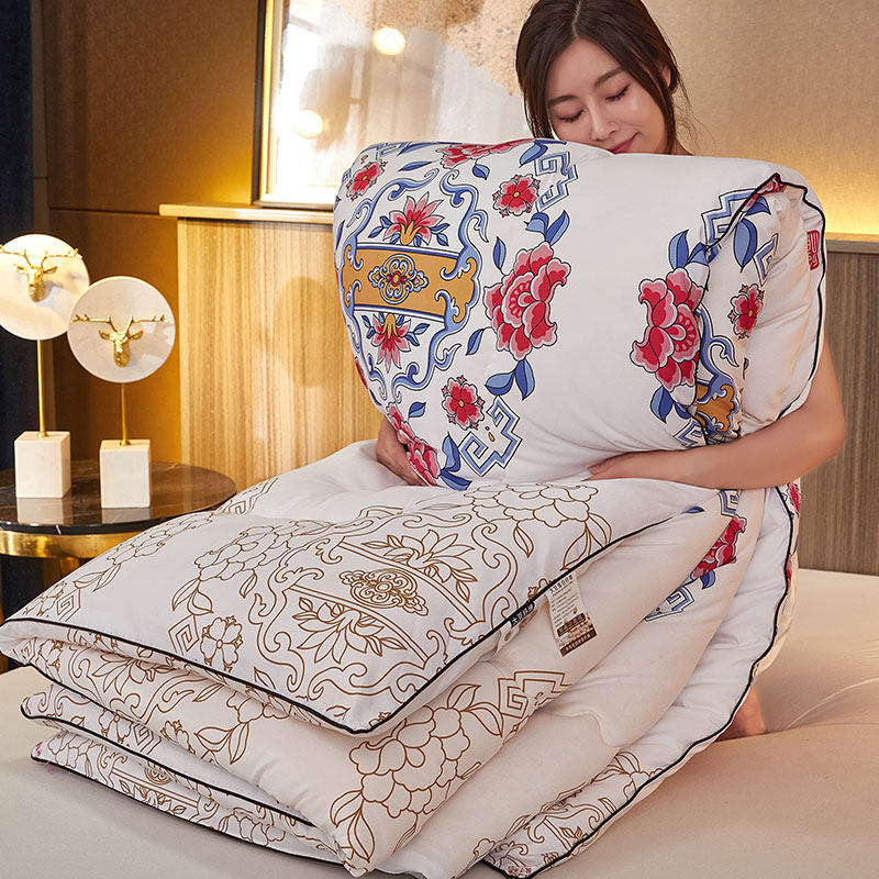 If vegetarian soy fiber summer cool quilted by air conditioning quilted cotton quilted by summer pure cotton full cotton thin spring autumn quilt core winter quilt